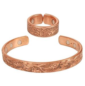 Brazalete rústico de cobre martillado hecho a mano, elegante brazalete abierto con acabado texturizado, religioso y ecológico RM - Product Image 1