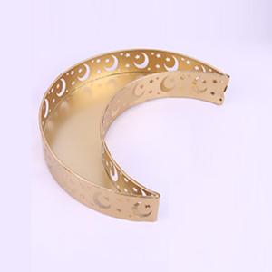 Plateau de service couleur or en métal de qualité supérieure plateau d'affichage de l'Aïd en forme d'étoile fantaisie Dessert sucré Dates plateaux de service - Product Image 4