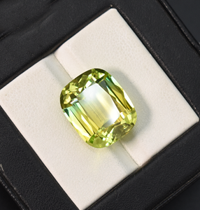 Piedra Preciosa de Turmalina Verde Amarilla de Laboratorio, Corte Cojín, 17X14 mm, Piedra Preciosa Suelta Impecable para Joyería - Product Image 3