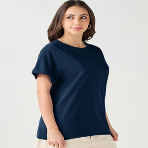 เสื้อยืดแขนสั้นคอกลมสไตล์อินเดียสำหรับผู้หญิง ทรงปกติ ใส่สบาย เหมาะกับฤดูร้อน - Product Image 5