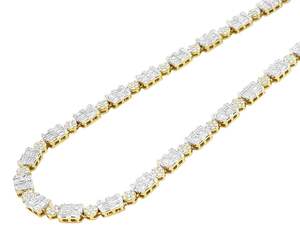 Cadena de tenis de un tono chapada en oro rosa Moissanite Diamond Iced Out S925 joyería de Hip Hop de plata esterlina - Product Image 3