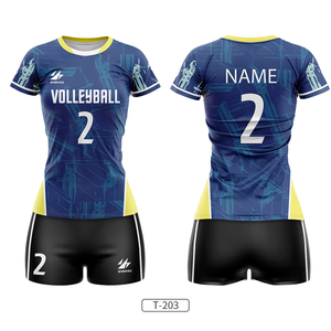 เครื่องแบบวอลเลย์บอลชุดเล่นกีฬาแห้งเร็วทำจากโพลีเอสเตอร์ปรับแต่งได้ - Product Image 2