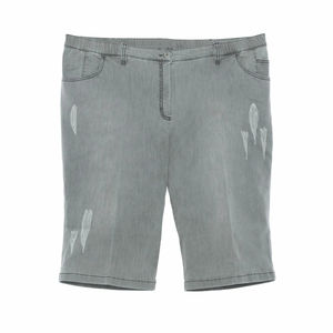 Short en jean gris 100% coton de haute qualité pour femme, style décontracté, short écologique de style vieilli pour femme - Product Image 1