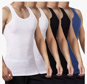 เสื้อกล้ามผ้าฝ้าย100% สำหรับผู้ชาย, เสื้อถักระบายอากาศได้ดีสไตล์ลำลองอัจฉริยะ - Product Image 3