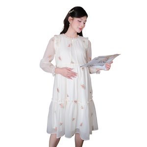 Vestido de maternidad de verano de alta calidad, tela suave anticontracción absorbente de sudor, cómodo de usar en el año 2017 - Product Image 1