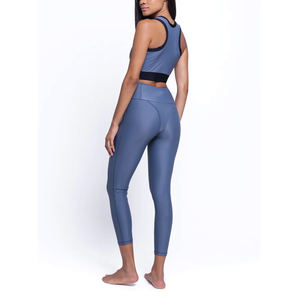 Hauts de yoga de compression à motif solide pour femmes et leggings d'entraînement ensembles de vêtements de sport pour le yoga et la course - Product Image 2