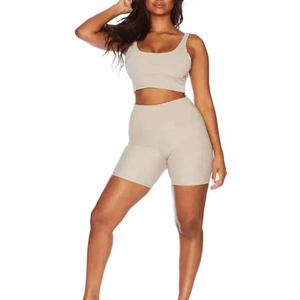 Nueva llegada atlético de alta elasticidad Fitness Wear Yoga sin costuras conjunto de gimnasio mallas ajustadas de dos piezas mujeres conjuntos de Yoga para niñas - Product Image 5