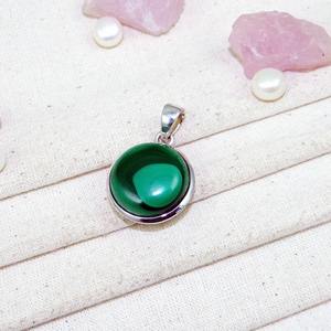 Colgante de Plata de Ley 925 con piedras preciosas de malaquita, colgante de diseño de tendencia, regalo de boda perfecto para el amor con joyería estampada 925 - Product Image 2