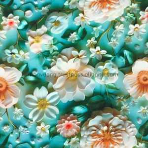 Vải lụa in hoa, chất liệu gấm sống động dành cho đầm nữ - Product Image 2