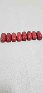 พลอยปะการังแดงธรรมชาติจากอิตาลี, พลอยร้อยเครื่องประดับแบบเม็ดเดี่ยว, รูปทรงไข่คู่, คุณภาพดี, ขนาดแหวนที่ดีกว่า - Product Image 2