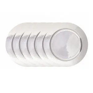 Assiette de chargeur en acier inoxydable martelé pour Table à manger servant des plats à dîner assiette décor de cuisine à la maison assiette de chargeur - Product Image 1