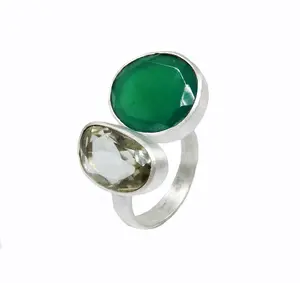 Женское кольцо с аметистом, 925 цвета оникса