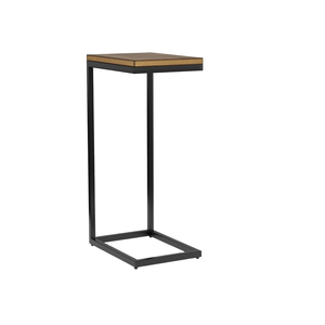 Mesa Auxiliar Redonda de Metal Negra de Dos Niveles con Diseño Moderno Minimalista para Salas de Estar Elegantes y Decoración del Hogar Funcional - Product Image 2