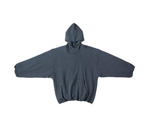 Sudadera con capucha extragrande de alta calidad de algodón pesado 100% con logotipo personalizado para hombre Sudadera con estampado en relieve 3D de peso pesado - Product Image 1