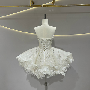 Robe <span class=keywords><strong>de</strong></span> bal mini scintillante chic Jancember JFH71, robe <span class=keywords><strong>de</strong></span> mariée en cristal pour soirée - Product Image 2