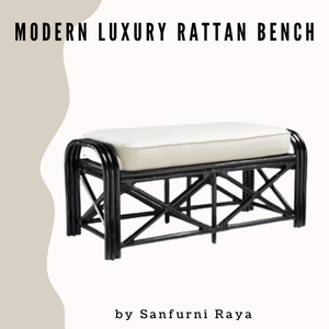 wicker rattan stool bench <b>restaurant</b> <b>set</b> modern simple design with comfortable cushion indoor and outdoor furniture - Product Image 5