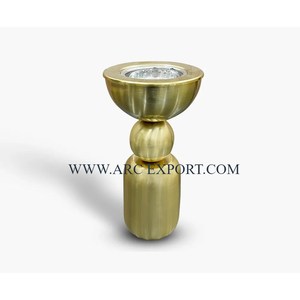 Luxe élégant métal or poli métal brûleur d'encens Vintage dessus de table décoratif maison mariage Bakhoor Oud brûleur ARC Export - Product Image 6