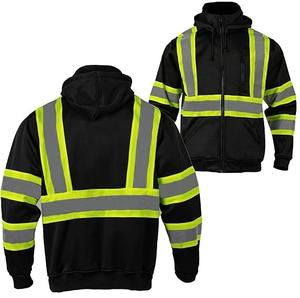 Dernière conception 2026 couleur noire réfléchissante écologique toile vêtements de travail vestes printemps chaud respirant pluie imperméable surdimensionné - Product Image 2