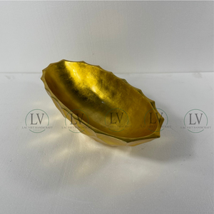 Vase de table moderne à la feuille d'or bol décoratif en couleur or vase à fleurs artisanal décor à la maison en gros du Vietnam - Product Image 2