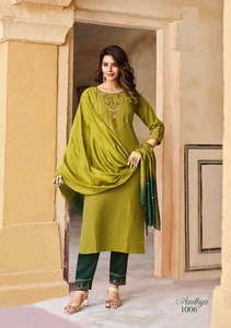 Nueva colección Heavy Chin on With Bordado work Kurtis set para mujer - Product Image 2