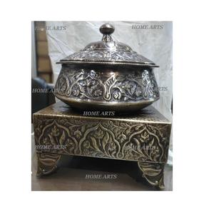 Plat à réchaud en aluminium fait main avec support, design classique, forme ronde, à prix abordable - Product Image 5