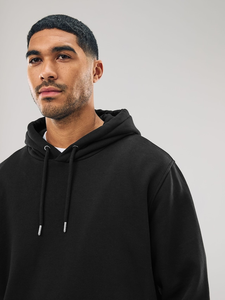 Sweat à capuche pull surdimensionné à la mode en noir à capuche décontracté avec sweat à capuche de conception d'impression numérique - Product Image 4