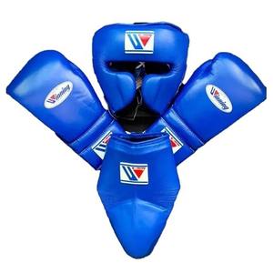 Ensemble de boxe de haute qualité, logo personnalisé, cuir véritable durable, respirant, respectueux de l'environnement, protège-poitrine, protège-dents en PU EVA - Product Image 4