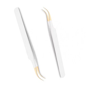 Pinzas Profesionales de Acero Inoxidable para Pestañas, con Mango Antideslizante Duradero, Herramienta Personalizable OEM, Precisión para las Pestañas - Product Image 1