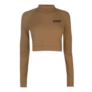 Camiseta recortada de moda para mujer, Camiseta de algodón liso con estampado personalizado para mujer, Tops cortos informales de verano - Product Image 5