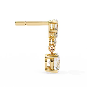 ต่างหูเพชร14K สีทองอินเทรนด์เหมาะสำหรับปลูกในห้องปฏิบัติการ VVS VS 1.16CT คัท d/e IGI ได้รับการรับรองว่าเป็นกุหลาบสีเหลืองสีขาวทองสำหรับงานแต่งงาน - Product Image 4