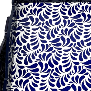 Plateau rectangulaire en MDF laqué fait main, bleu, motif uni/bicolore, bords découpés au laser, durable, écoresponsable, décoratif, alimentaire - Product Image 4