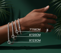 Bracelet tennis en or blanc massif 14 carats avec diamants de laboratoire, taille brillant rond, pour femme, bijoux fins, cadeau de mariage