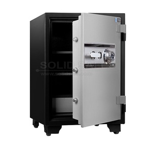 Double coffre-fort ignifugé pour le bureau et la maison avec serrure numérique électronique et serrure à clé en acier inoxydable pour un stockage sécurisé - Product Image 1
