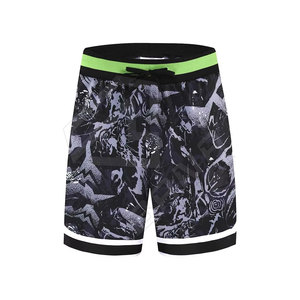 Pantalones cortos de malla sublimados personalizados, pantalones cortos de malla de baloncesto, pantalones cortos de malla de verano para playa - Product Image 6