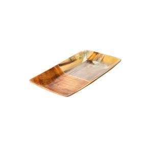 Bandeja de Servir Alimentos de Cuerno de Búfalo Rectangular Clásica Pintada a Mano, Ecológica y de Alta Calidad para Acampar, con Tamaño Personalizado - Product Image 3