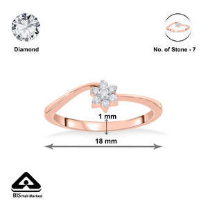 Anillo Casual con Diamantes y Diseño Floral Lira - Product Image 6
