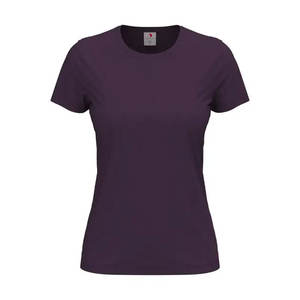 Camiseta clásica lisa de algodón Natural hasta la cadera, Camiseta clásica cómoda de gran tamaño de algodón suave sólido básico para mujer - Product Image 1