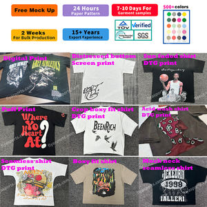 Camisetas ropa de hombre เสื้อยืดผ้าฝ้าย100% ฟอกกรดไซส์ใหญ่พิเศษสำหรับผู้ชายเสื้อยืดลายวินเทจแบบเต็มตัวกำหนดเองสำหรับกันแดด - Product Image 5