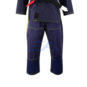 Trajes de Jiu Jitsu Lisos para Hombre con Logotipo Personalizado en la Parte Delantera, 100% Algodón, Transpirables, Conjuntos de Ropa de Artes Marciales - Product Image 6