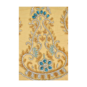 Tissu de filet brodé écologique de luxe le plus vendu pour les femmes robe de mariée perlée respirante robe de soirée robe non tissée pour - Product Image 1