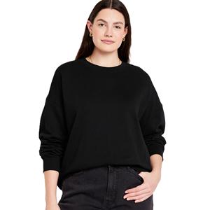 2025 mujer suelta Ajuste de manga larga transpirable Crop sudadera cuello redondo recortado suéteres para invierno Casual moda pulóveres - Product Image 5