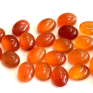 คาร์เนเลี่ยนออเรนจ์คาร์เนเลียนทรงไข่สีส้มธรรมชาติ3X5มม. หลังแบน-หลวมสีส้มคาร์เนเลียน AAA คุณภาพสูง - Product Image 1
