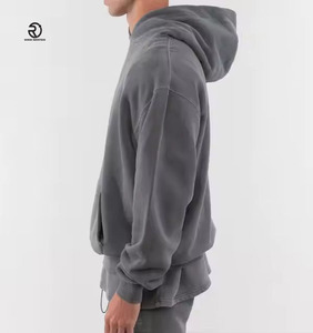 Jersey pesado de 500g para hombre, sudaderas con capucha de gran tamaño de algodón de alta calidad, patrón de impresión personalizado de lavado liso para invierno - Product Image 4