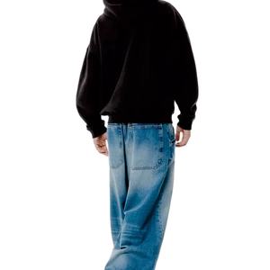 Sweats à capuche surdimensionnés pour hommes personnalisés de luxe, fermeture éclair, LOQ MOQ, vente en gros, streetwear en polaire, OEM, étiquette privée, sweats à capuche pour hommes - Product Image 2