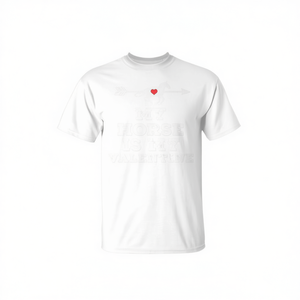 Camiseta de San Valentín para amantes de los caballos, diseño de corazón blanco, manga corta, cuello redondo, para mujer adulta, serigrafía - Product Image 2