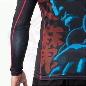 Nouveauté 2026 Rash Guard MMA pour entraînement en salle, couleur unie, en Spandex/Nylon, unisexe, respirant, séchage rapide, UPF50+, en promotion, fabrication usine, économique - Product Image 5