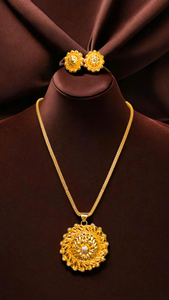 Ensemble de boucles d'oreilles collier de qualité super exportation avec collier plaqué or 22Ct ensemble de boucles d'oreilles collier de qualité supérieure pour les femmes porter des bijoux - Product Image 3