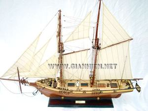 Modèle de bateau à voile en bois Harvey de conception personnalisée Gia Nhien, faible MOQ, style nautique peint, décoration de maison de haute qualité - Product Image 3