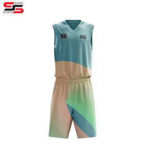 เสื้อกีฬาบาสเก็ตบอลแบบสองในหนึ่งเสื้อแห้งเร็วชุดโพลีเอสเตอร์ระบายอากาศตามสั่ง - Product Image 3