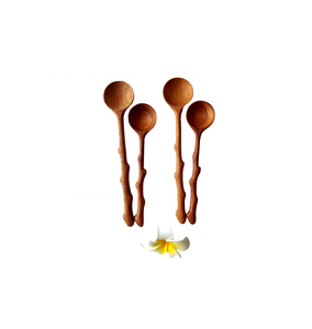 Ustensiles en bois conçus au Vietnam ensemble d'ustensiles de cuisine faits à la main avec support cuillères à louche et porte-salade outil de vaisselle en bois - Product Image 3